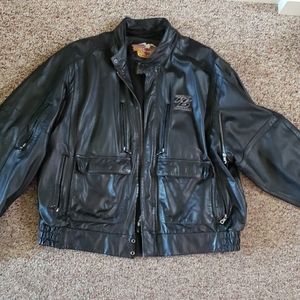 Harley davidson leather coat jacket